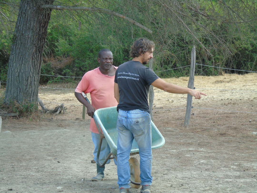 Vito, the paid Nigerian who helps out at the sanctuary