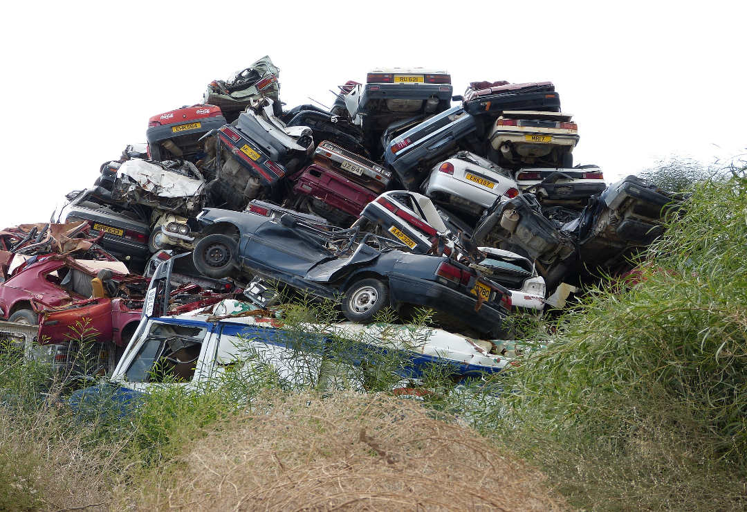 A Scrap Heap of Cars